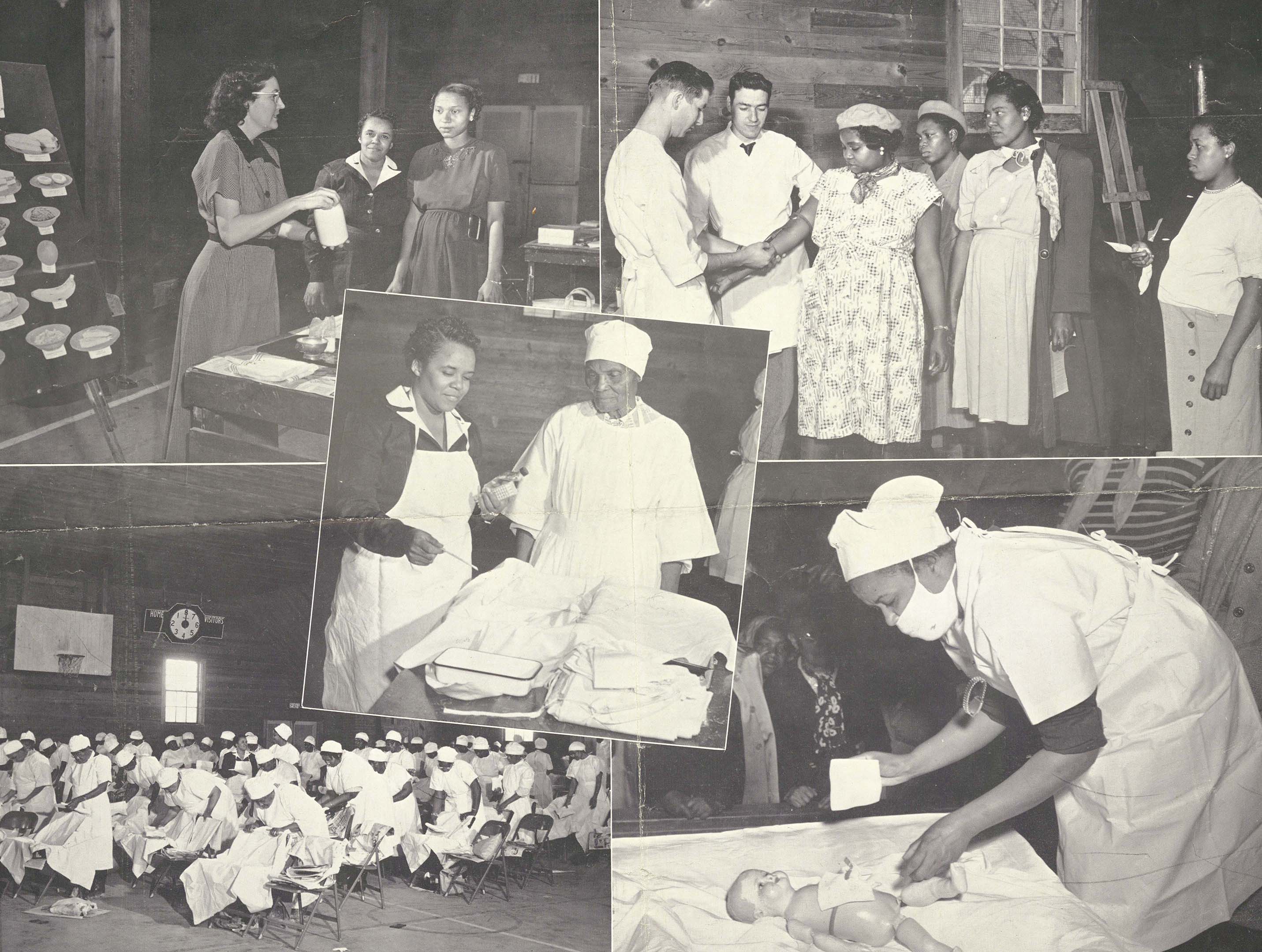 Scenes from Midwife School at J.S. Phelix High School in Marion, AR