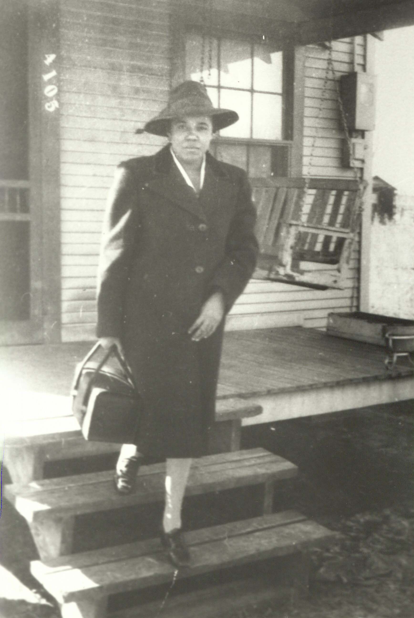 Mamie Odessa Hale Garland with Midwife satchel
